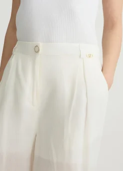 Liu Jo Pantalón palazzo de ramio-Mujer Pantalones