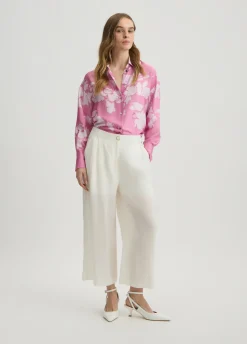 Liu Jo Pantalón palazzo de ramio-Mujer Pantalones