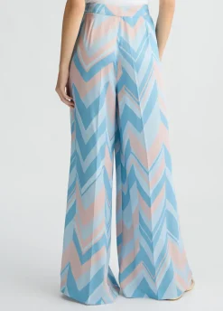 Liu Jo Pantalón palazzo de sarga estampado-Mujer Pantalones