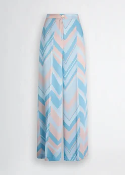 Liu Jo Pantalón palazzo de sarga estampado-Mujer Pantalones