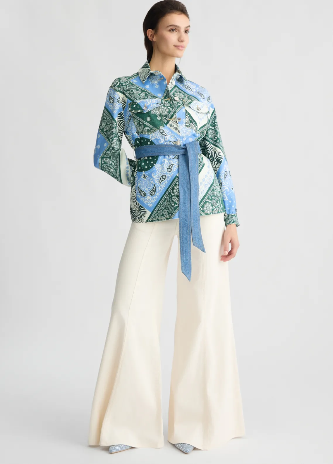 Liu Jo Pantalón pata de elefante de talle alto-Mujer Pantalones
