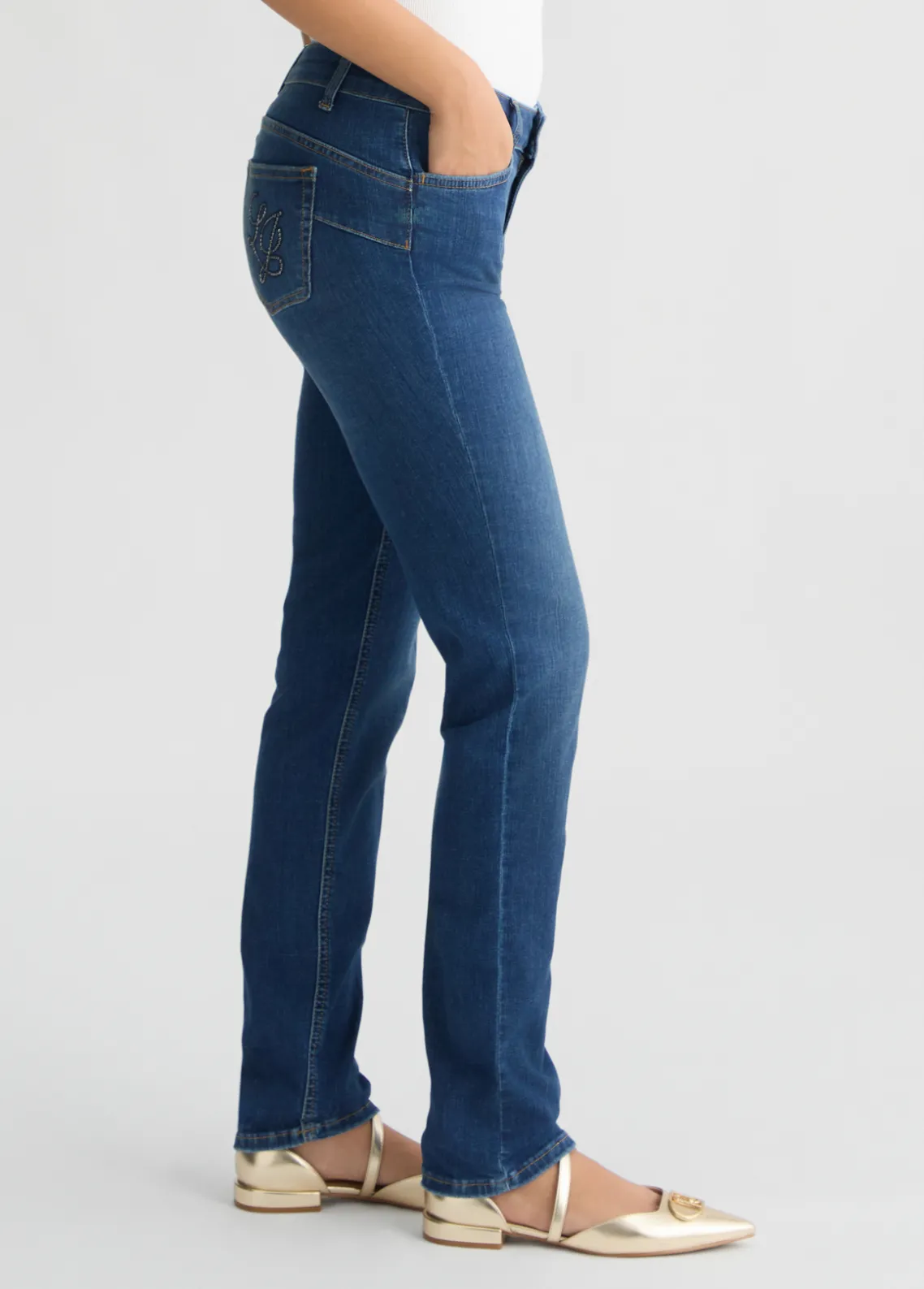Liu Jo Pantalón pitillo Bottom Up-Mujer Vaqueros Pitillo