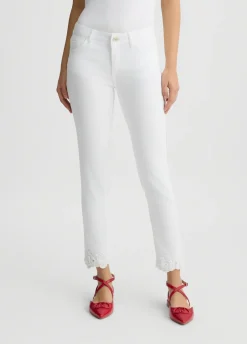 Liu Jo Pantalón pitillo con bordados-Mujer Pantalones