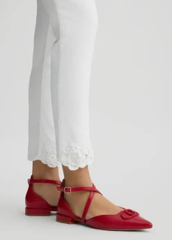 Liu Jo Pantalón pitillo con bordados-Mujer Pantalones