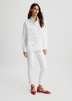 Liu Jo Pantalón pitillo con bordados-Mujer Pantalones