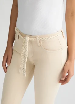 Liu Jo Pantalón pitillo con cinturón-Mujer Pantalones