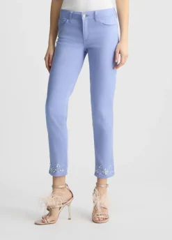 Liu Jo Pantalón pitillo con strass-Mujer Pantalones