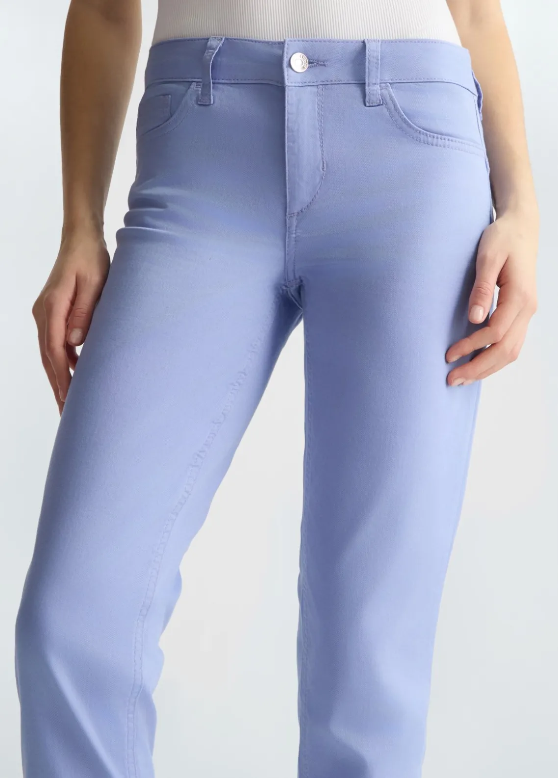 Liu Jo Pantalón pitillo con strass-Mujer Pantalones
