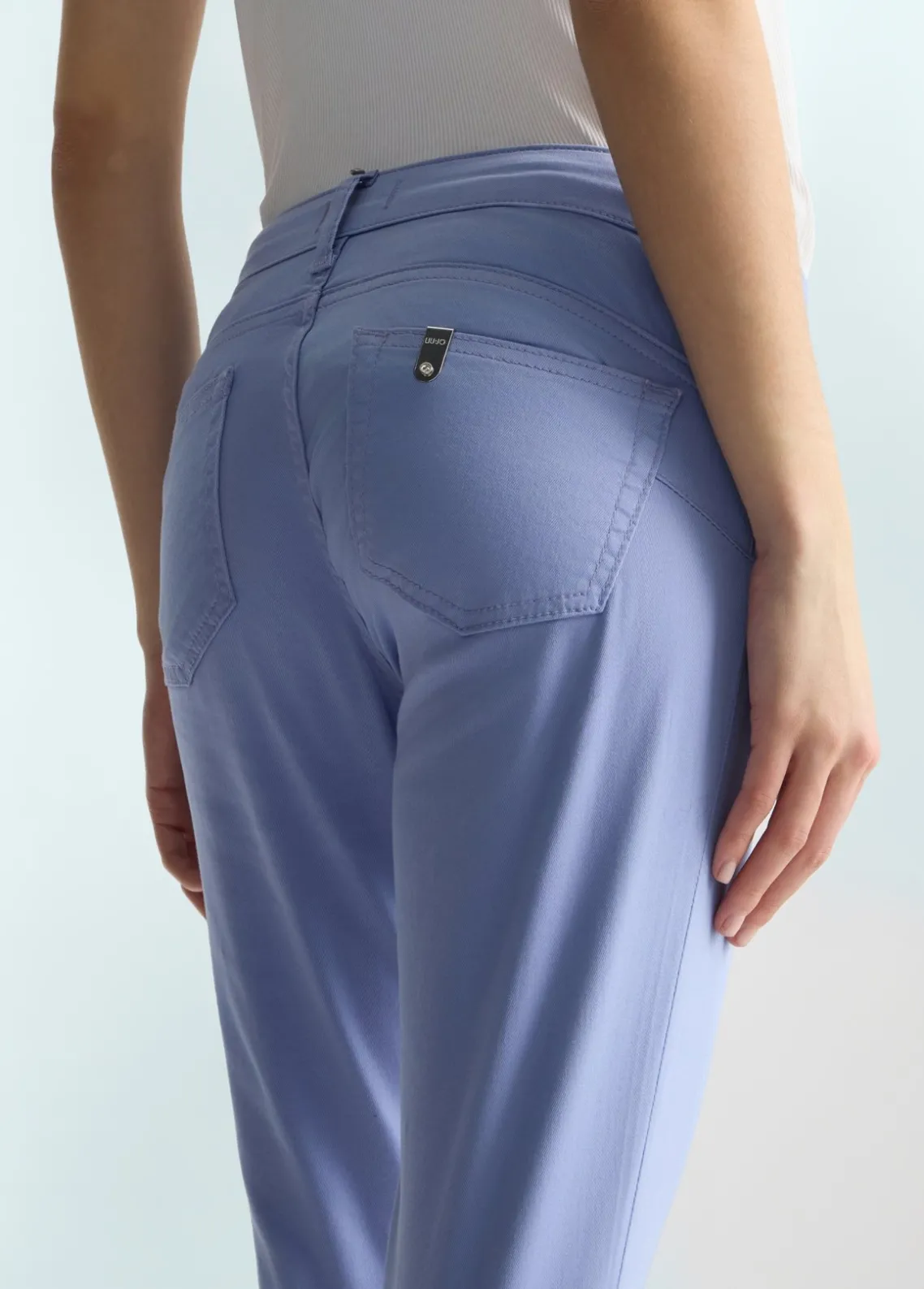 Liu Jo Pantalón pitillo con strass-Mujer Pantalones