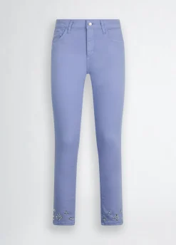 Liu Jo Pantalón pitillo con strass-Mujer Pantalones