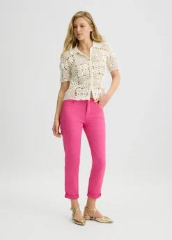 Liu Jo Pantalón pitillo de algodón-Mujer Pantalones