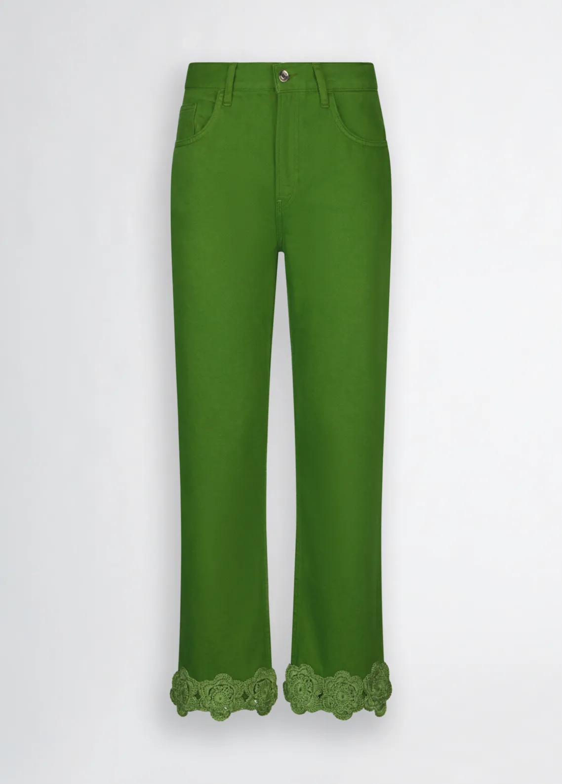 Liu Jo Pantalón recto con bordado de crochet-Mujer Pantalones