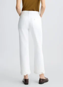 Liu Jo Pantalón recto con bordado de crochet-Mujer Pantalones