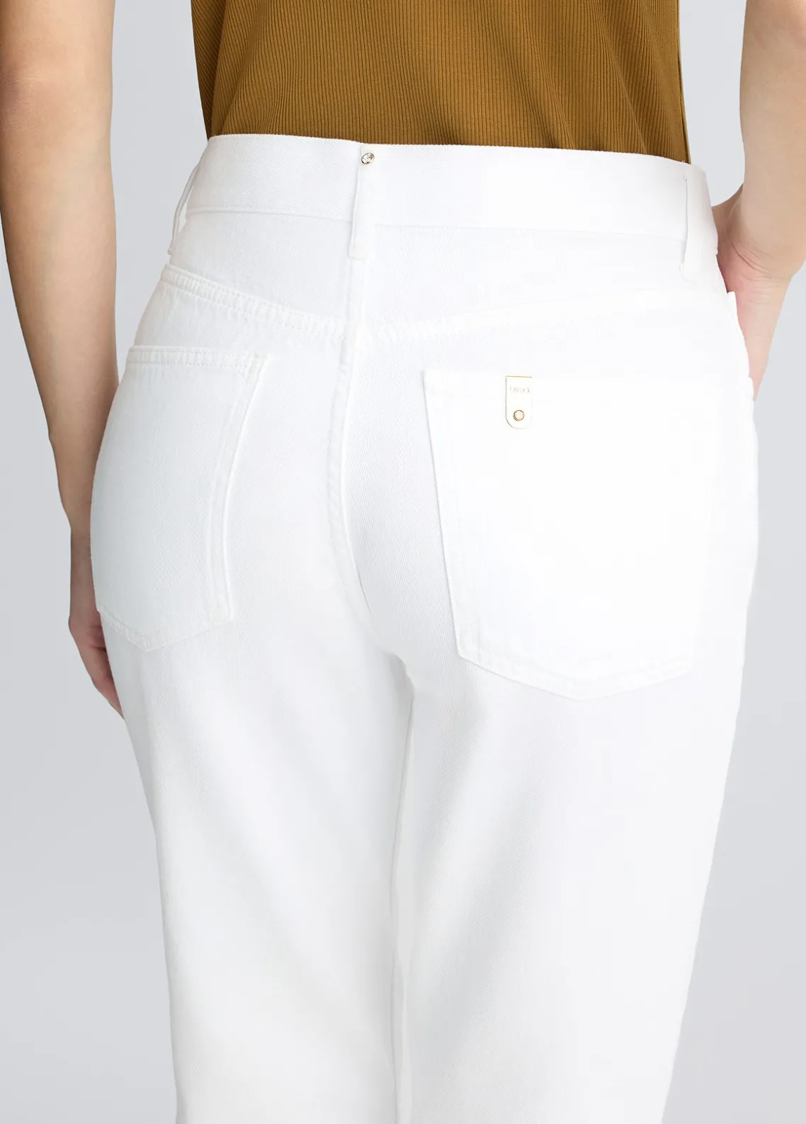 Liu Jo Pantalón recto con bordado de crochet-Mujer Pantalones