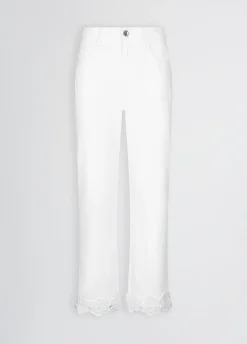 Liu Jo Pantalón recto con bordado de crochet-Mujer Pantalones