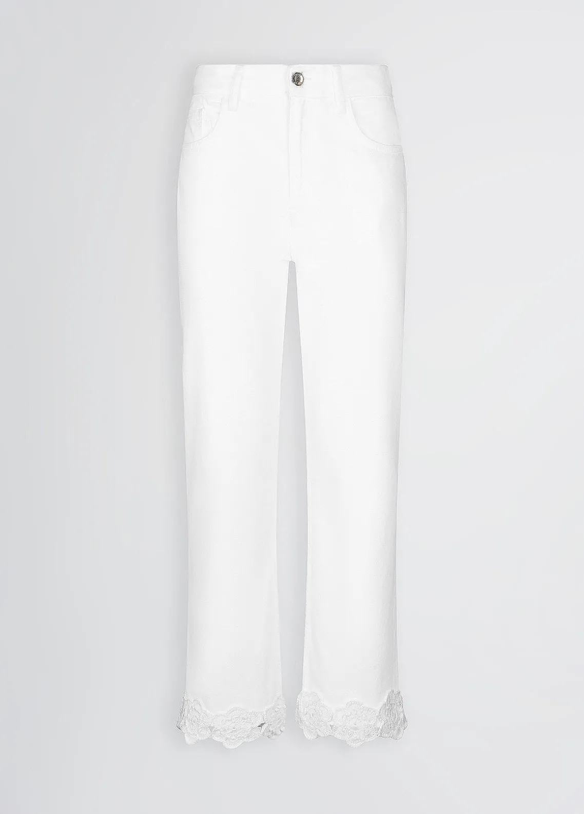 Liu Jo Pantalón recto con bordado de crochet-Mujer Pantalones