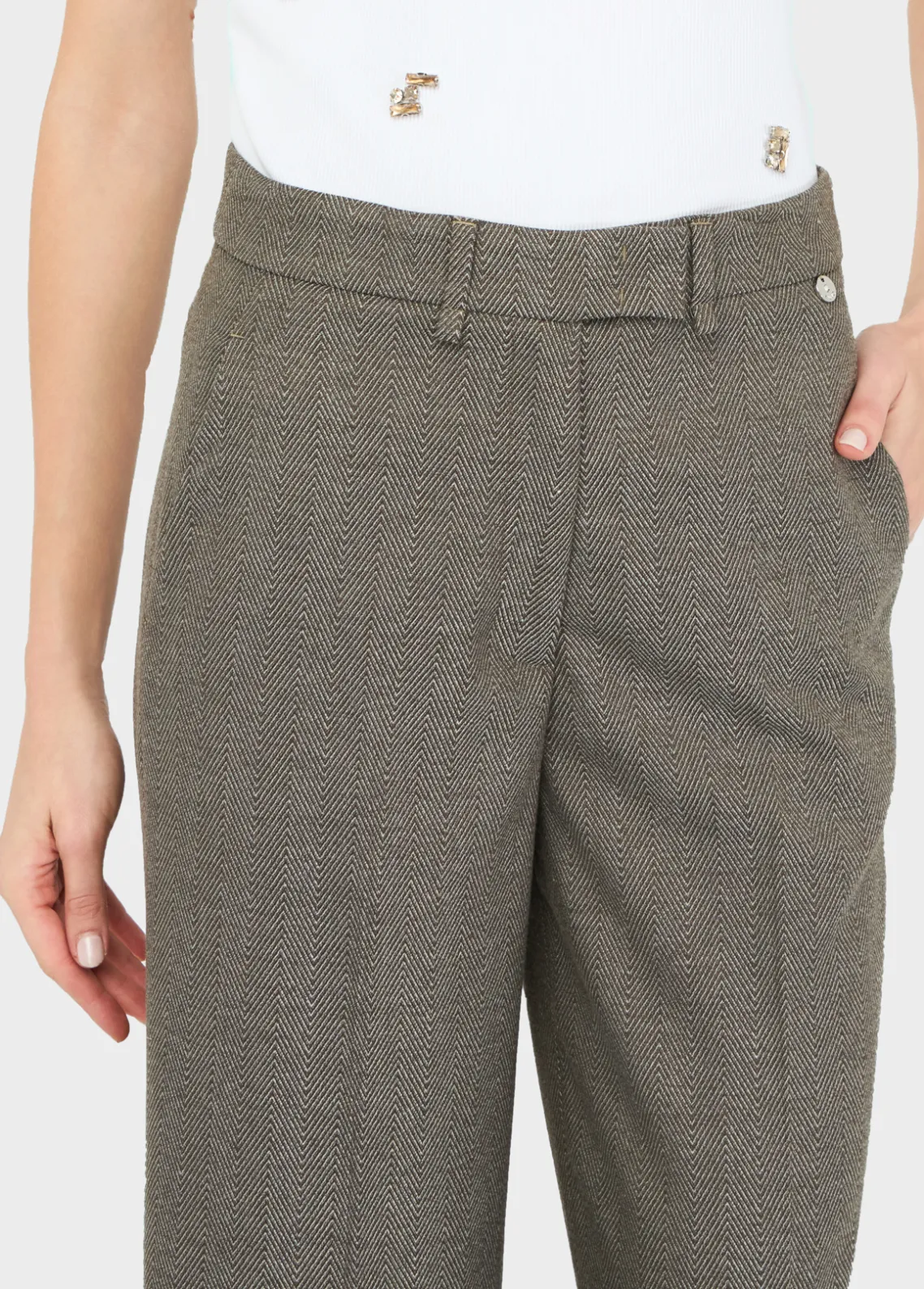 Liu Jo Pantalón recto con pinza-Mujer Pantalones