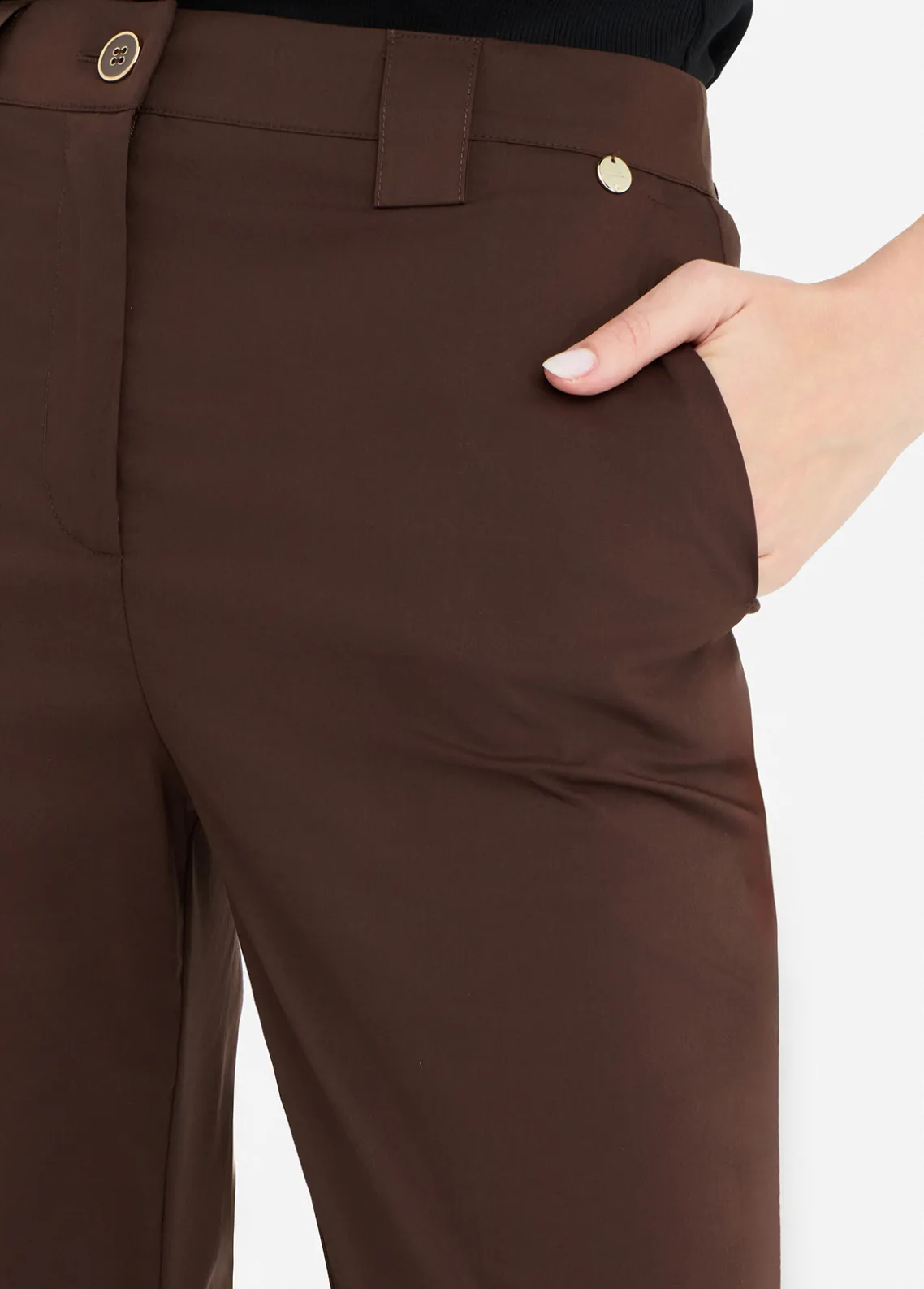 Liu Jo Pantalón recto de popelina-Mujer Pantalones
