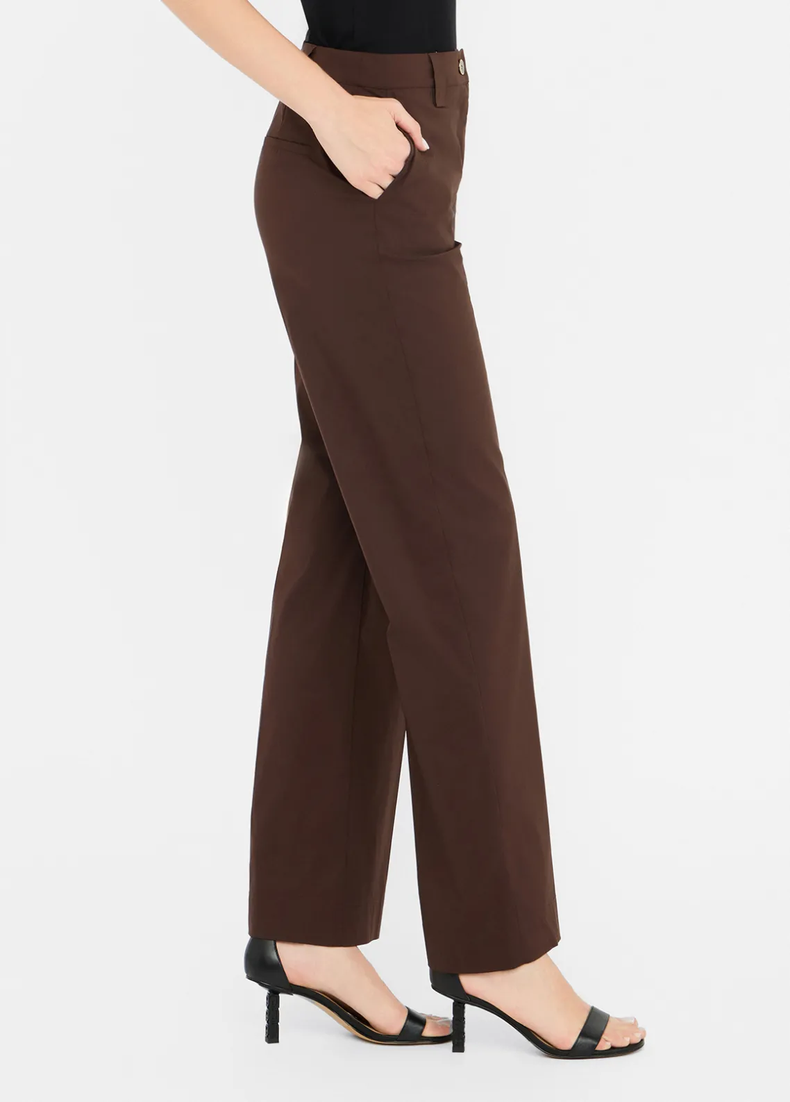 Liu Jo Pantalón recto de popelina-Mujer Pantalones