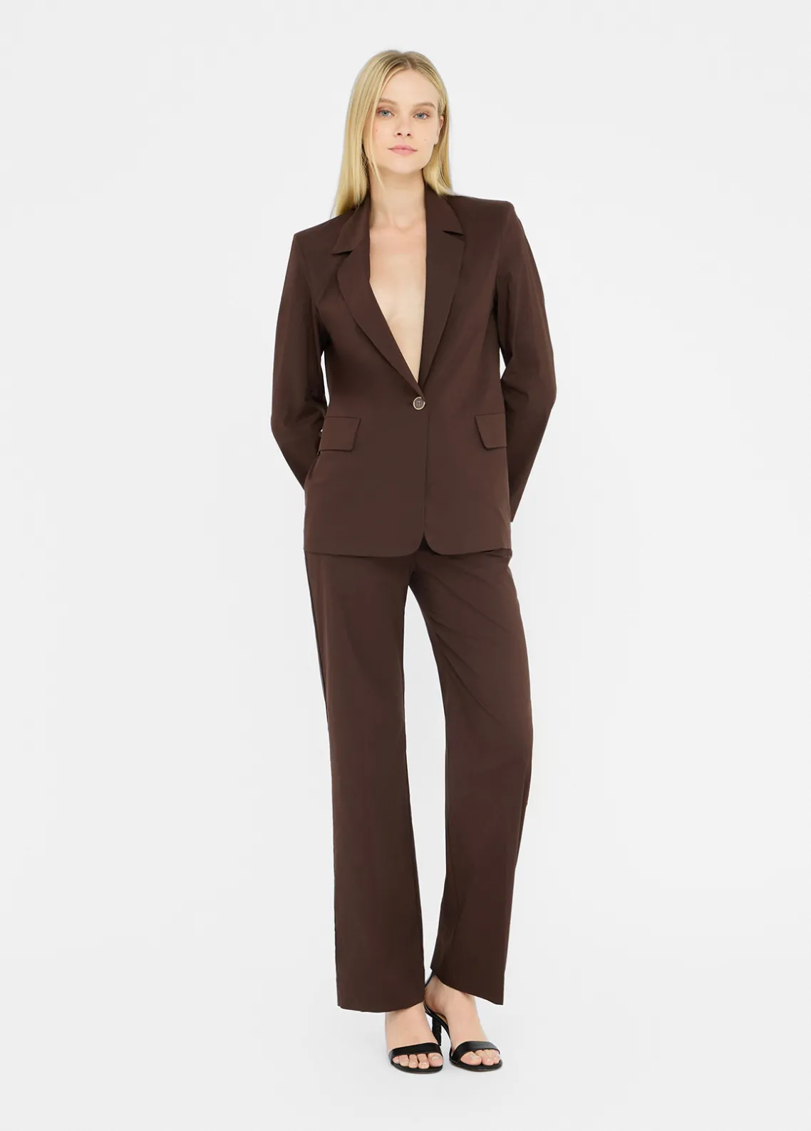 Liu Jo Pantalón recto de popelina-Mujer Pantalones