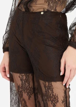 Liu Jo Pantalón suave de encaje-Mujer Pantalones