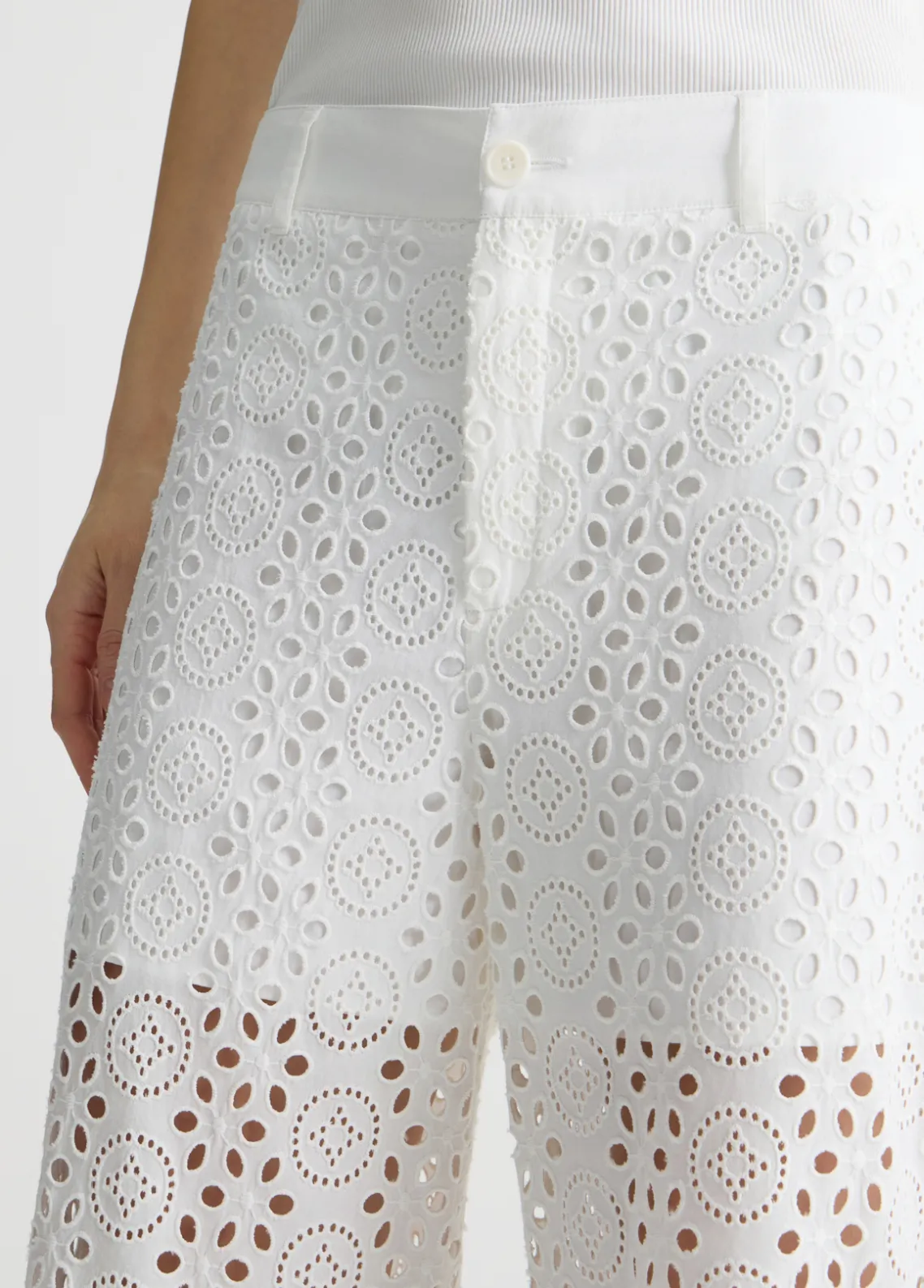 Liu Jo Pantalón tobillero con bordados-Mujer Pantalones
