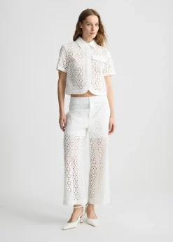 Liu Jo Pantalón tobillero con bordados-Mujer Pantalones