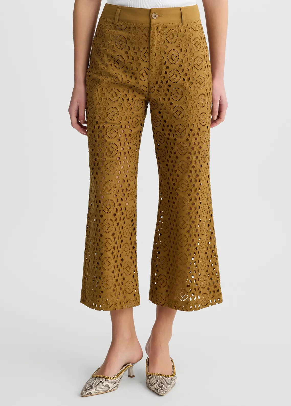 Liu Jo Pantalón tobillero con bordados-Mujer Pantalones