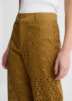 Liu Jo Pantalón tobillero con bordados-Mujer Pantalones