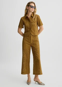Liu Jo Pantalón tobillero con bordados-Mujer Pantalones