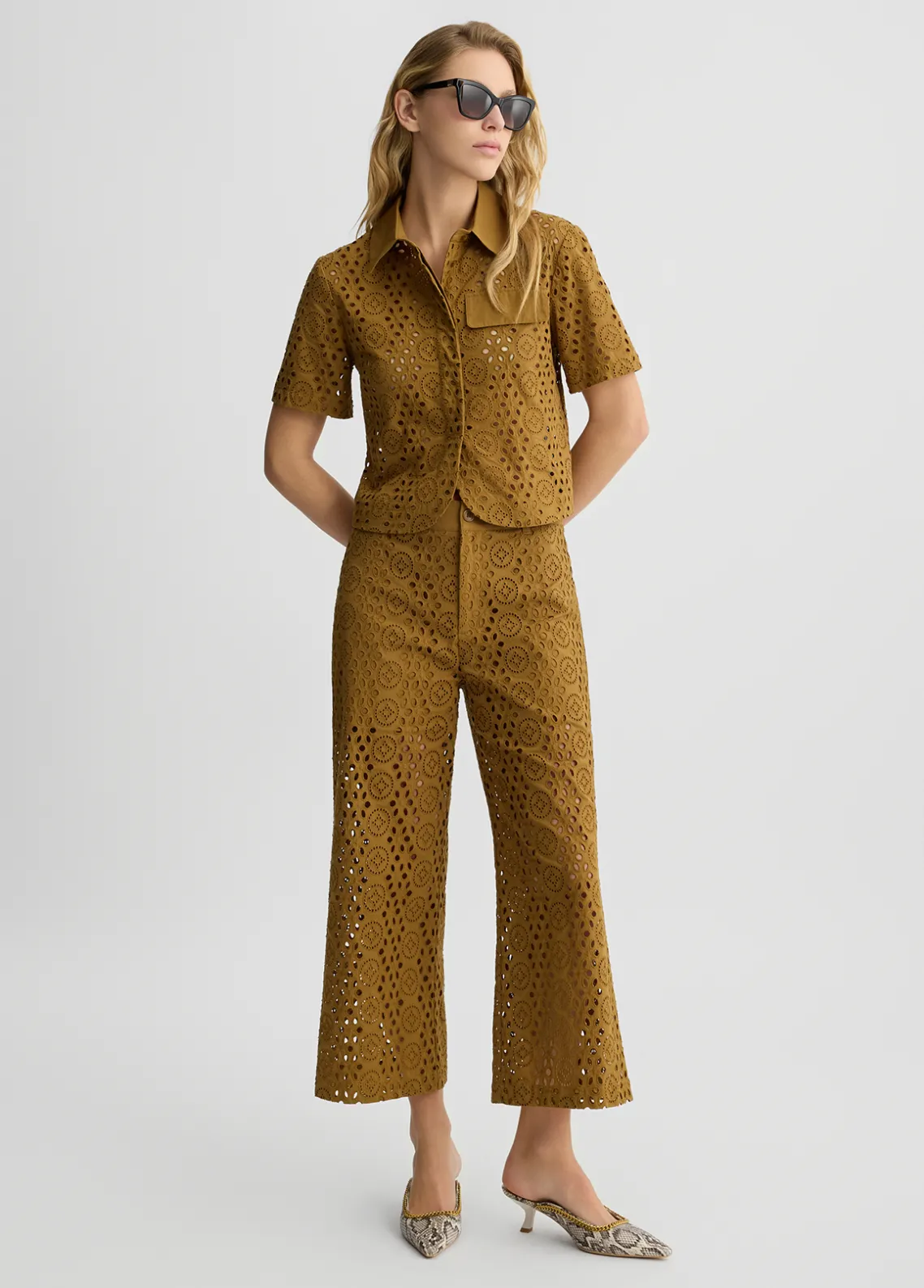 Liu Jo Pantalón tobillero con bordados-Mujer Pantalones