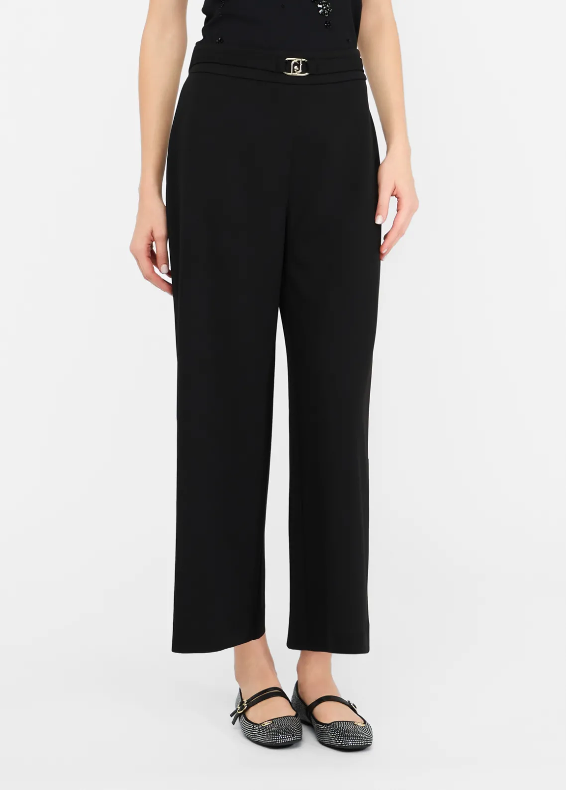 Liu Jo Pantalón tobillero con cinturón-Mujer Pantalones