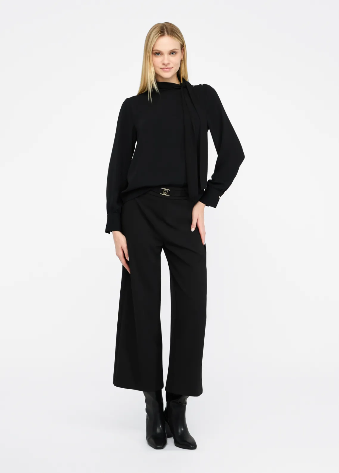 Liu Jo Pantalón tobillero con cinturón-Mujer Pantalones