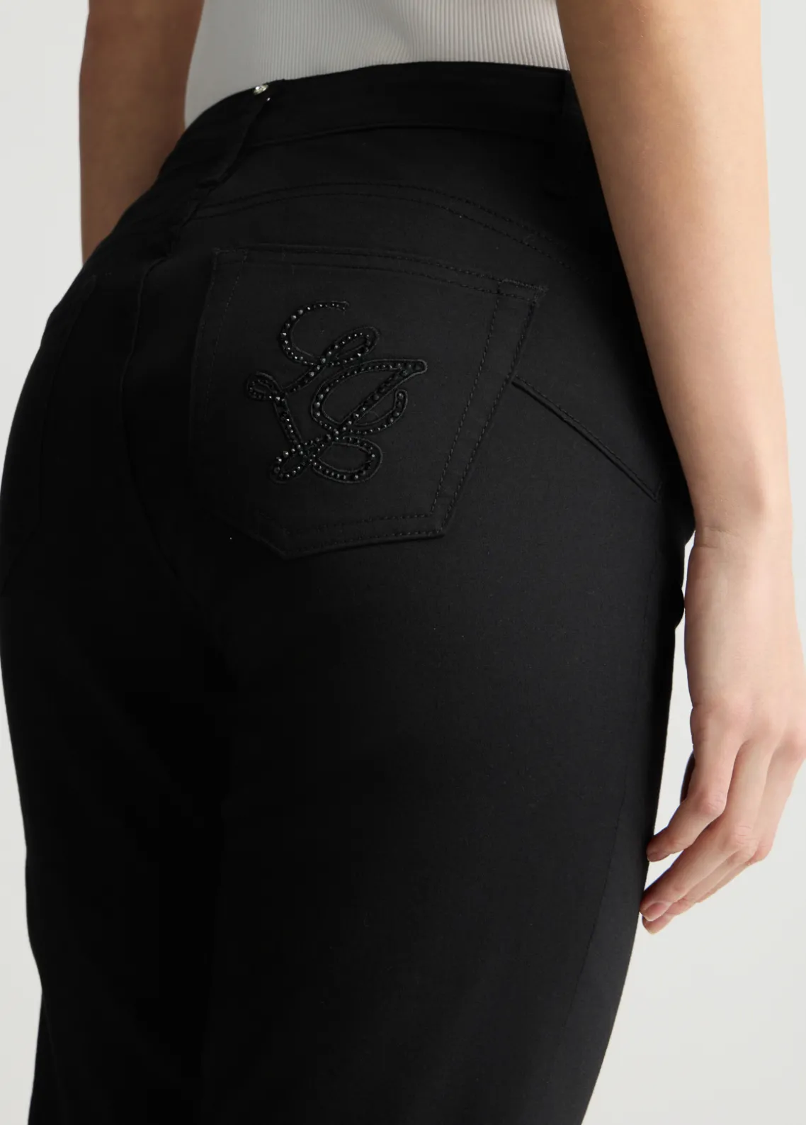 Liu Jo Pantalón tobillero de talle alto-Mujer Pantalones