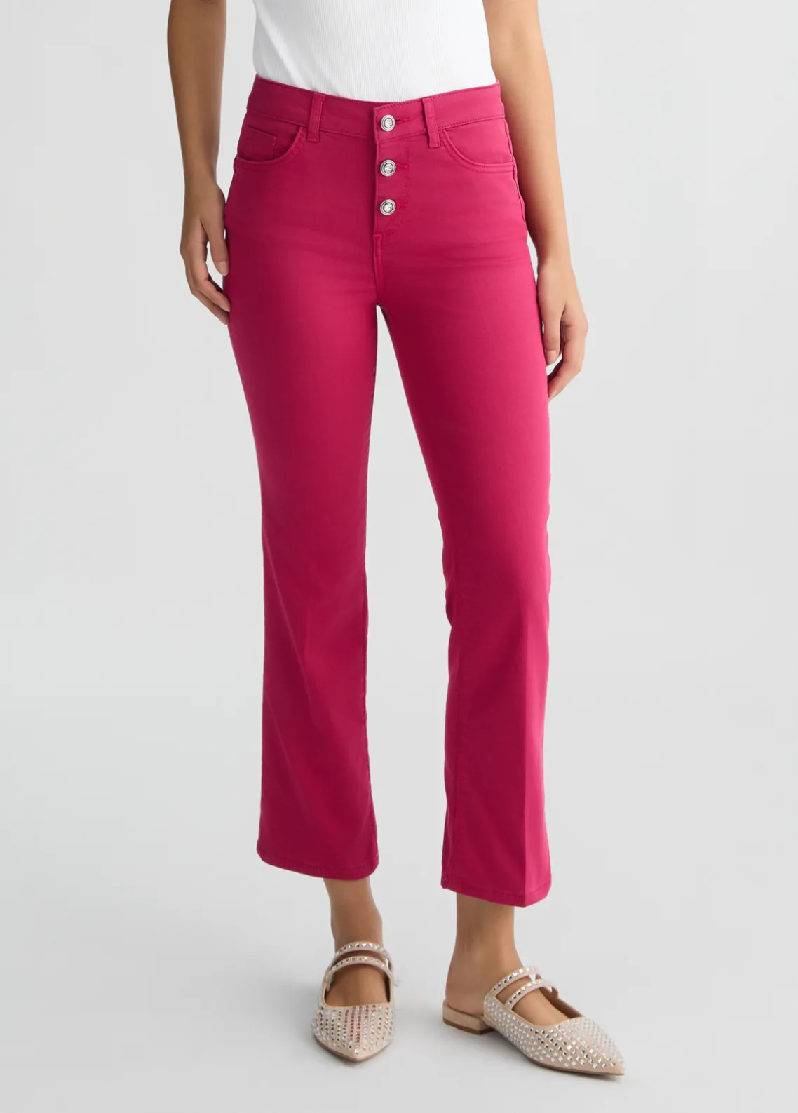 Liu Jo Pantalón tobillero de talle alto-Mujer Pantalones
