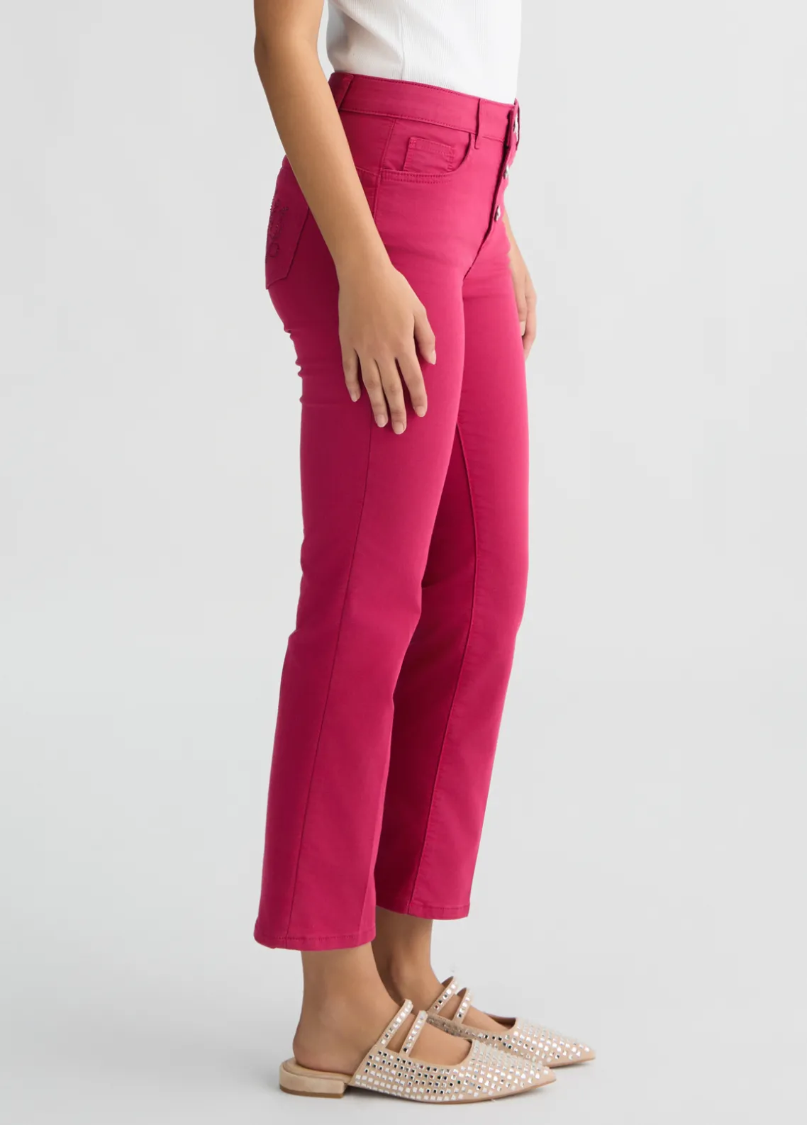 Liu Jo Pantalón tobillero de talle alto-Mujer Pantalones