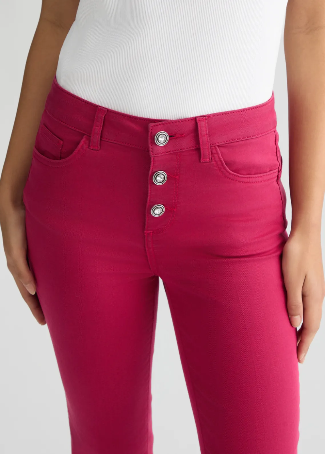 Liu Jo Pantalón tobillero de talle alto-Mujer Pantalones