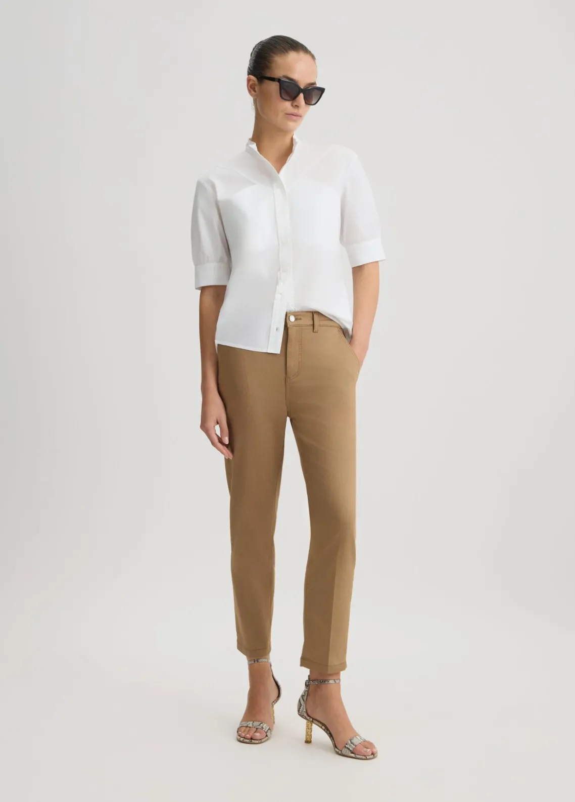 Liu Jo Pantalón tobillero de talle alto-Mujer Pantalones