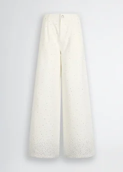 Liu Jo Pantalones acampanados con strass-Mujer Pantalones
