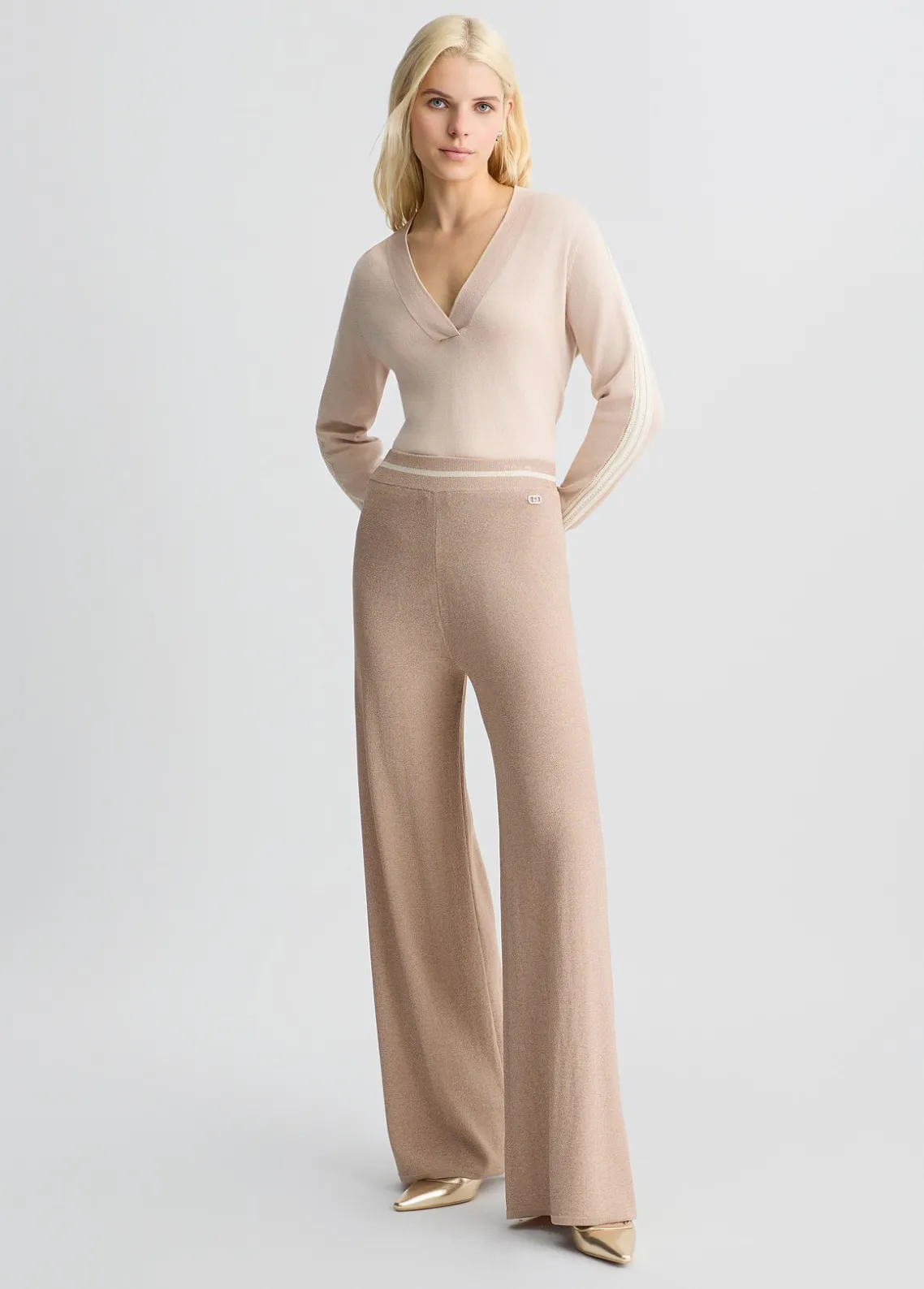 Liu Jo Pantalones anchos de Lurex®-Mujer Ropa Deportiva|Pantalones