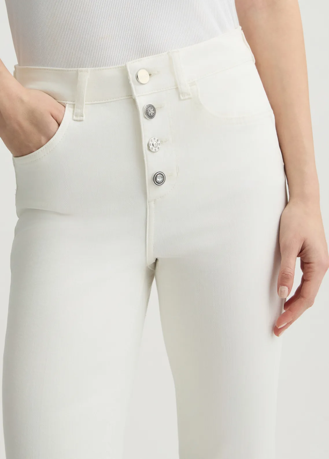 Liu Jo Pantalones bootcut de cintura alta-Mujer Pantalones