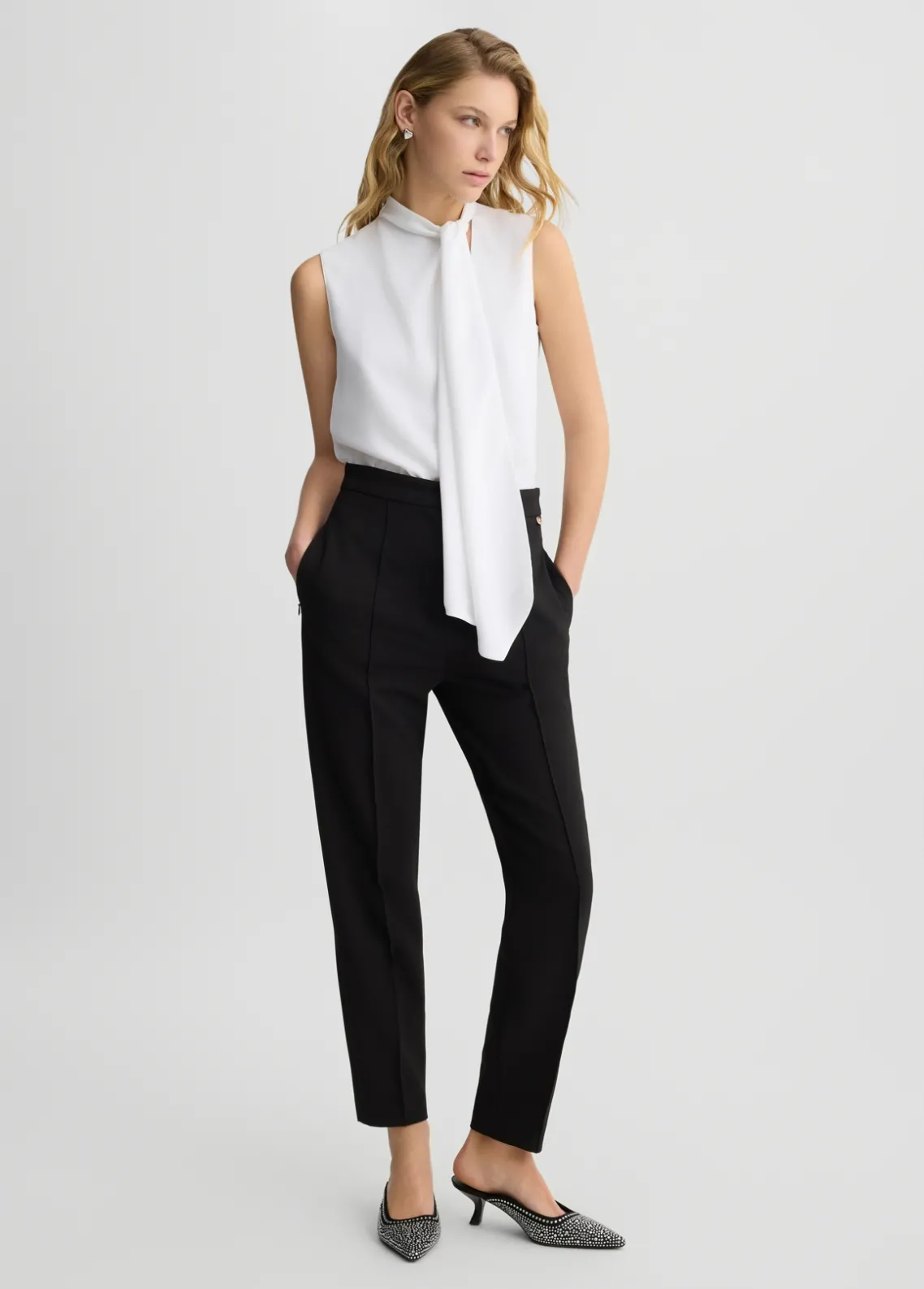 Liu Jo Pantalones Cigarette-Mujer Tailleur