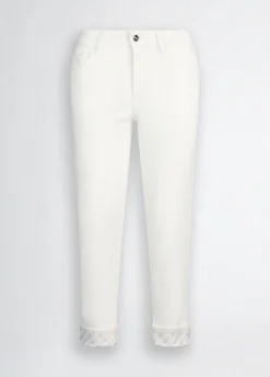 Liu Jo Pantalones cropped con vuelta-Mujer Pantalones