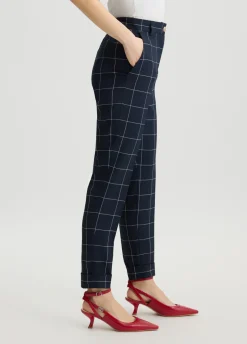Liu Jo Pantalones de cuadros ajustados-Mujer Pantalones|Tailleur