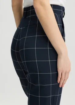 Liu Jo Pantalones de cuadros ajustados-Mujer Pantalones|Tailleur