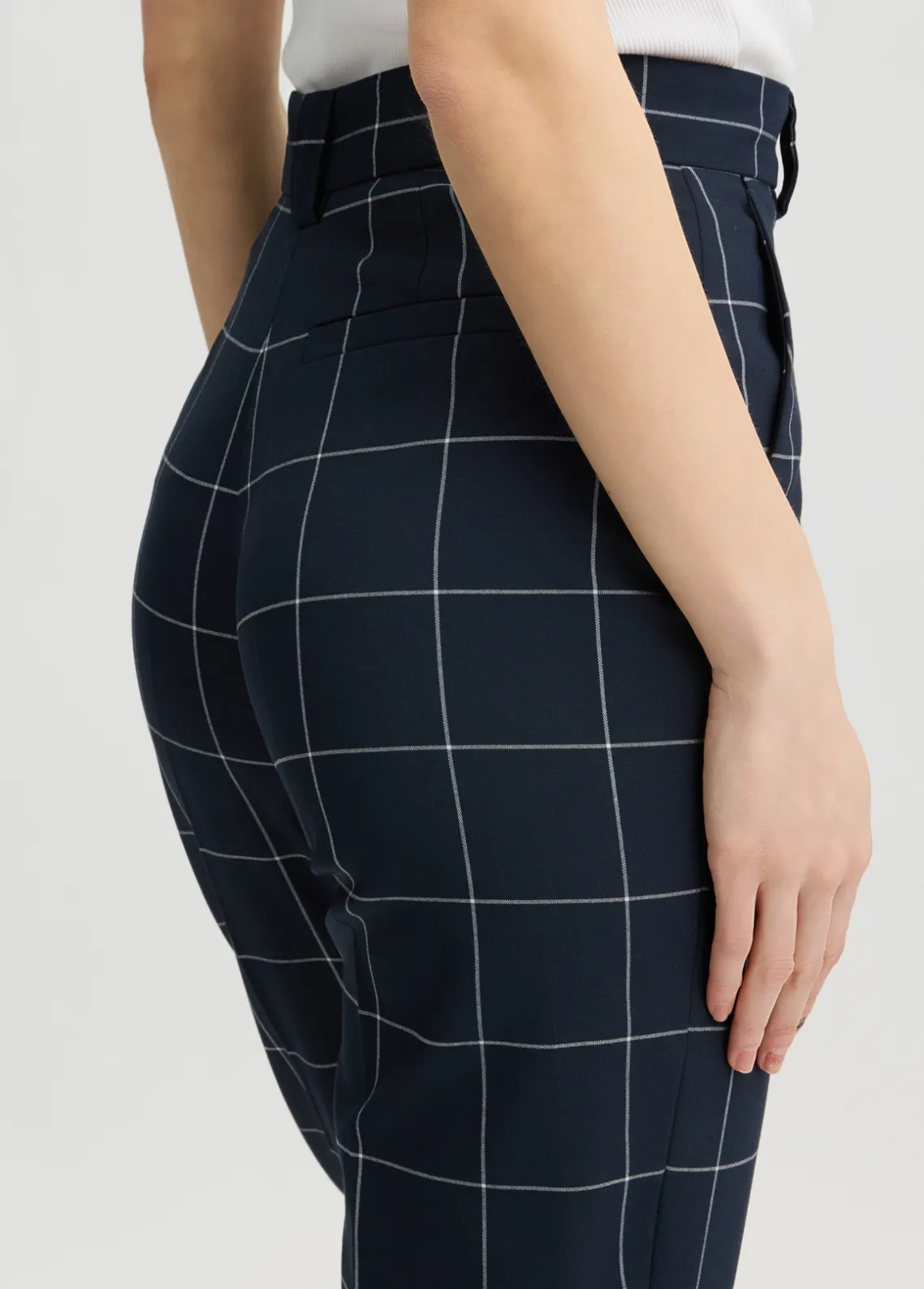 Liu Jo Pantalones de cuadros ajustados-Mujer Pantalones|Tailleur