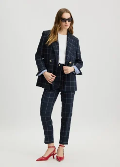 Liu Jo Pantalones de cuadros ajustados-Mujer Pantalones|Tailleur