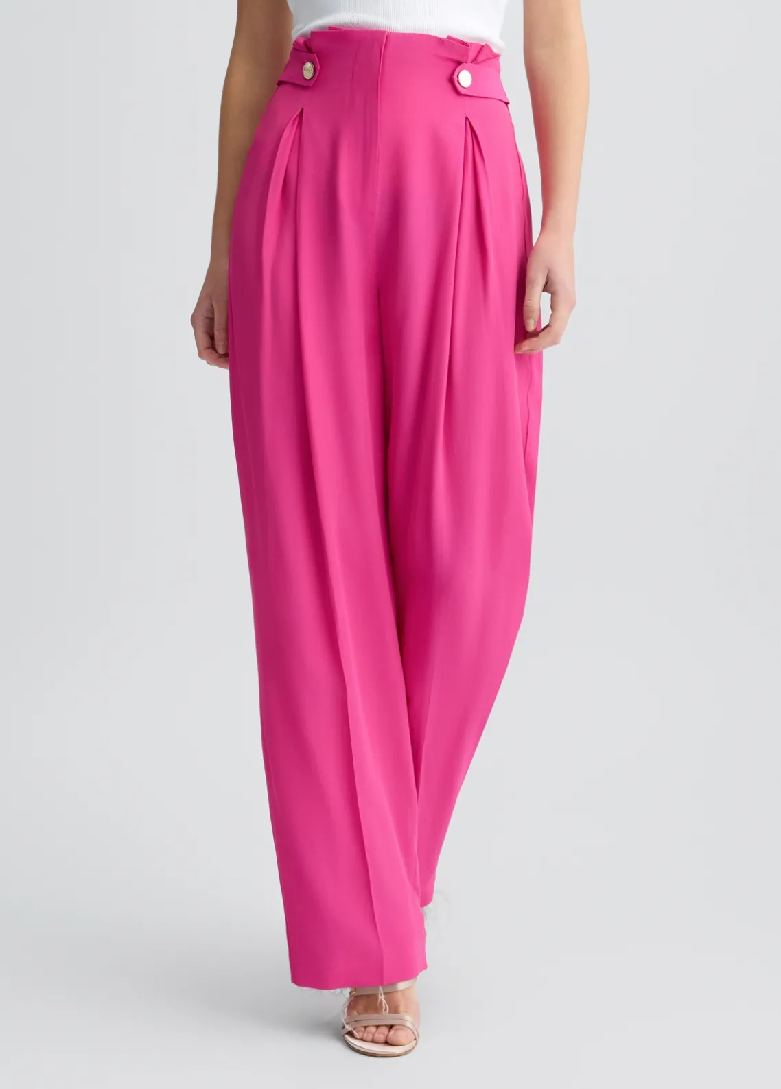 Liu Jo Pantalones de talle alto con ranas-Mujer Pantalones|Ceremonia