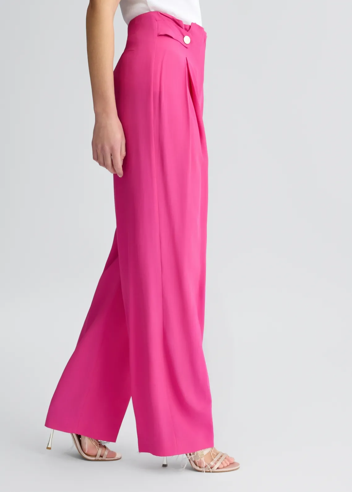 Liu Jo Pantalones de talle alto con ranas-Mujer Pantalones|Ceremonia
