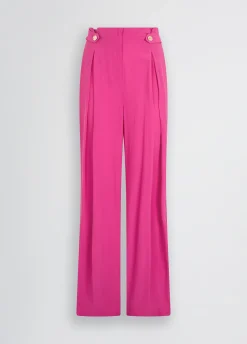 Liu Jo Pantalones de talle alto con ranas-Mujer Pantalones|Ceremonia